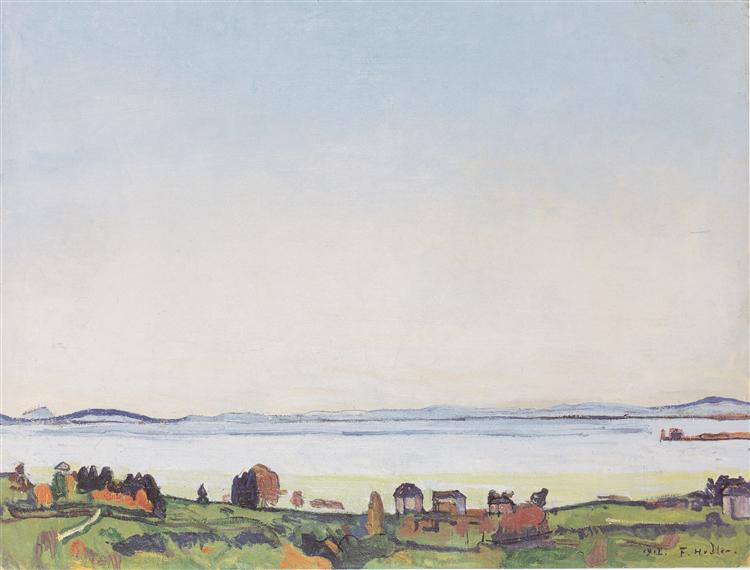 The Lake Geneva from Lausanne, 1912 - Фердинанд Ходлер