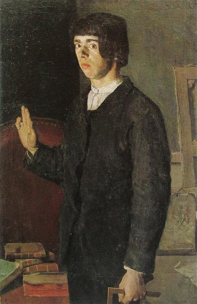 The student (Self-portrait) - Ferdinand Hodler