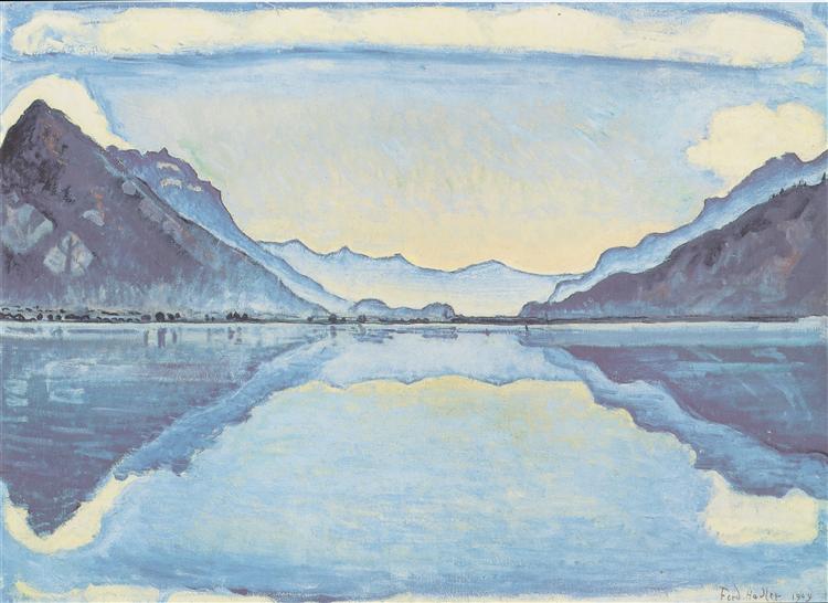 Thun with symmetric mirroring, 1909 - Фердинанд Ходлер