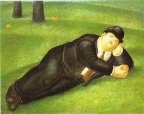 Man Reclining - Fernando Botero