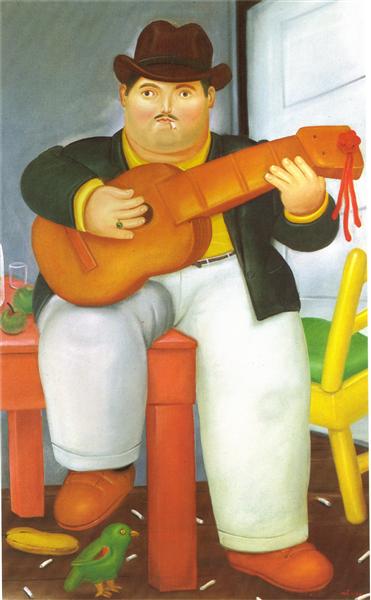 Man with a Guitar, 1982 - Fernando Botero