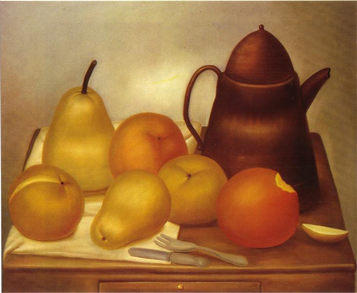 Still Life with Coffee Pot, 1977 - Fernando Botero