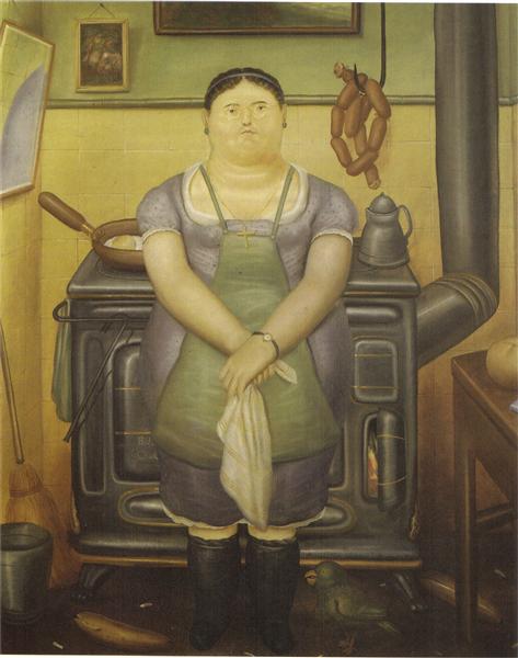 The Maid, 1974 - Fernando Botero