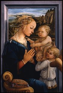 Madonna and Child with two Angels - Fra Filippo Lippi
