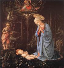 The Adoration of the Infant Jesus - Філіппо Ліппі