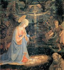 The Adoration of the Infant Jesus - Филиппо Липпи