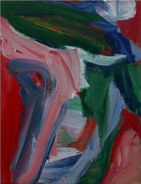 Forest Edge 1. -  - abstract painting by Fons Heijnsbroek - Dutch artist, 1993 - Fons Heijnsbroek