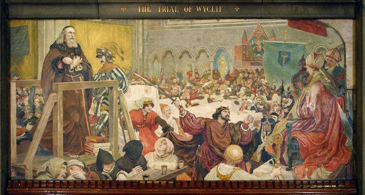 The Trial of Wycliffe A.D. - Ford Madox Brown