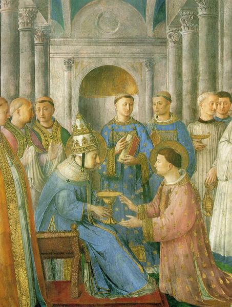 The ordination of St. Lawrence, 1447 - 1449 - Fra Angelico