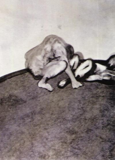 Две фигуры в комнате, 1959 - Френсис Бэкон