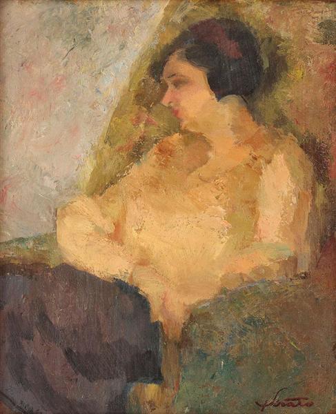 Aristocrat Portrait (Lila, Artist's Niece), 1933 - Francisc Șirato