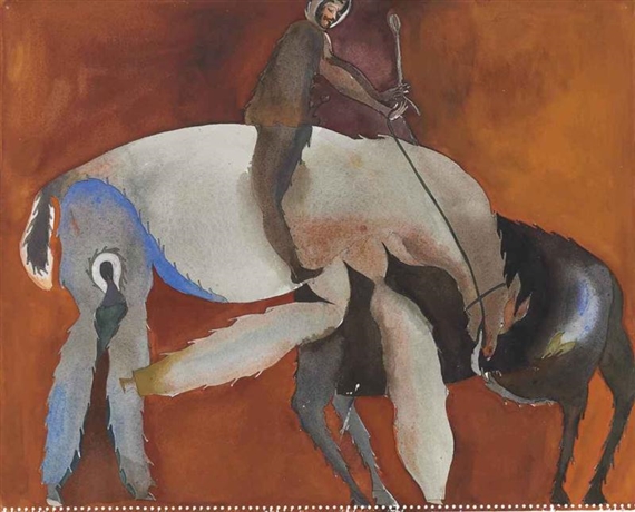 Dos caballos, 1965 - Франсиско Толедо
