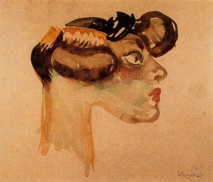 Head of slut, 1909 - Frantisek Kupka