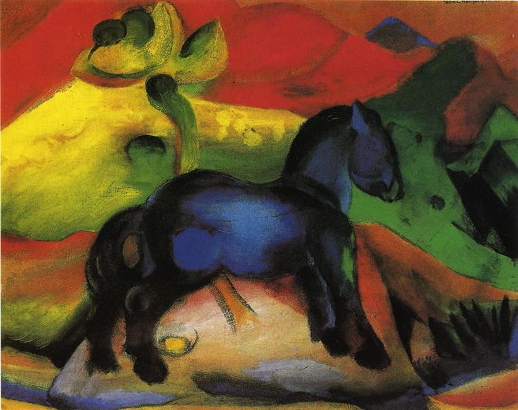 Little Blue Horse, 1912 - 法蘭茲·馬克