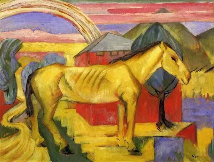Long Yellow Horse, 1913 - 法蘭茲·馬克