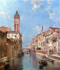 Rio Santa Barnaba, Venice - Franz Richard Unterberger