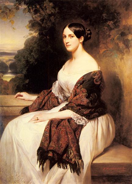 Portrait of Madame Ackerman, the wife of the Chief Finance Minister of King Louis Philippe, 1838 - Franz Xaver Winterhalter