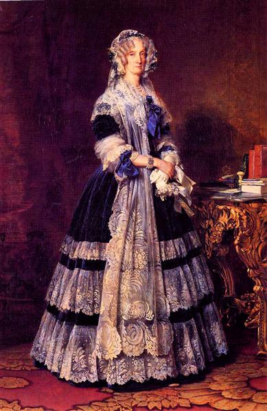 Portrait of the Queen Marie Amelie of France, 1842 - Франц Ксавер Винтерхальтер