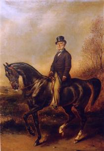 Portrait équestre de François Adolphe Akermann - Franz Xaver Winterhalter