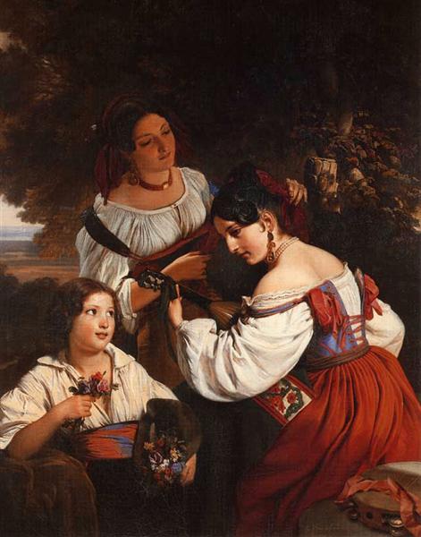 Roman Genre Scene, 1833 - 弗朗兹·克萨韦尔·温德尔哈尔特