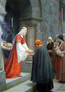 Charity of St. Elizabeth of Hungary - Frederic Leighton, 1. Baron Leighton