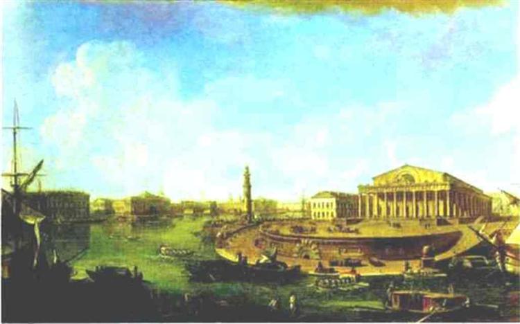 View of the Stock Exchange and the Admiralty from the Fortress of St. Peter and Paul, 1810 - Fiódor Alekséiev
