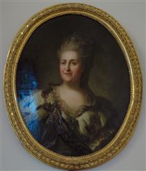 Portrait of Catherine II. Repeat version of a portrait (after 1768) - Федір Рокотов