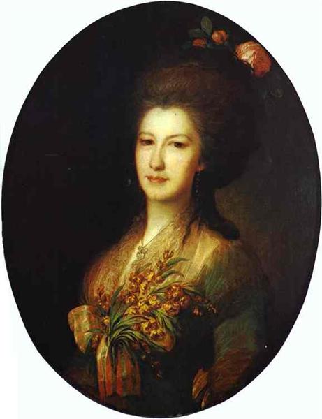 Retrato da Condessa Elizaveta Santi, 1785 - Fyodor Rokotov