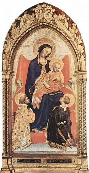 Madonna with St. Julian and St. Laurenzius, 1423 - Джентиле да Фабриано