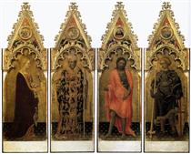 Two saints from the Quaratesi Polyptych: St. Mary Magdalen and St. Nicholas - Джентіле да Фабріано