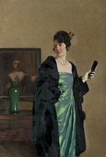 Lady in a Green Dress - George Henry