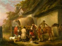 The Carrier Preparing to Set Out - George Morland