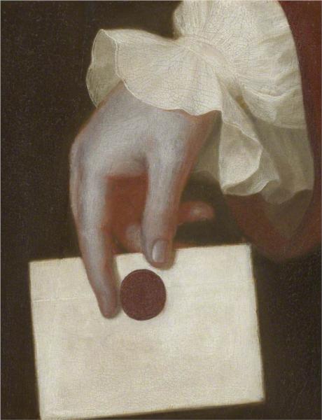 A Hand Holding a Letter, 1757 - 喬治·羅姆尼