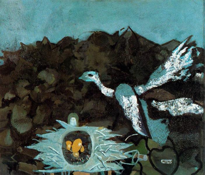 Bird and it's nest, c.1958 - Georges Braque