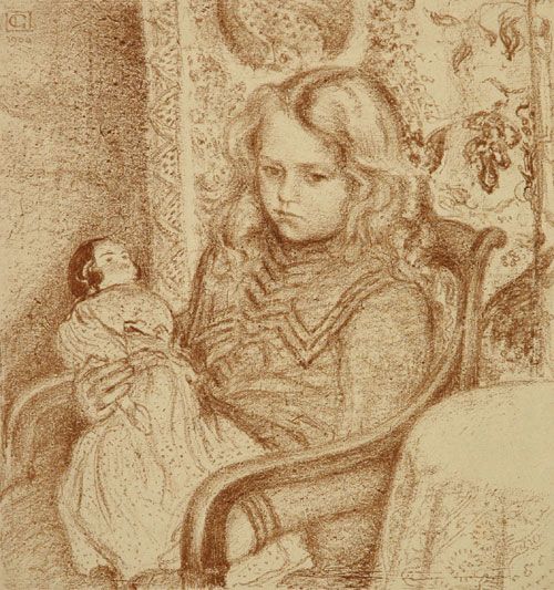 Girl with Doll, 1904 - Жорж Леммен