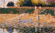 Boats near the Beach at Asnieres - Georges Seurat