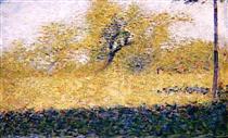 Edge of Wood, Springtime - Georges Pierre Seurat