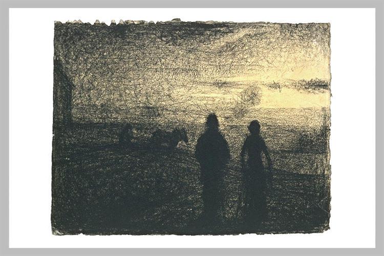 Ploughing, 1882 - 1883 - Georges Seurat