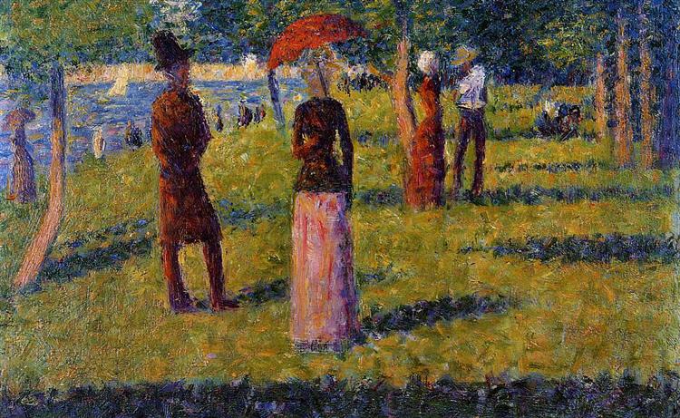The Rope-Colored Skirt, 1884 - Georges Seurat