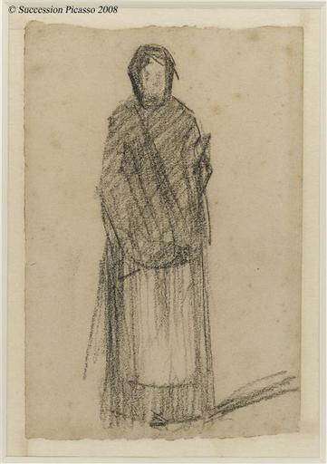 Стоящая женщина, 1881 - Жорж Сёра