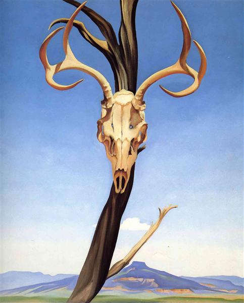 Deers Skull with Pedernal, 1936 - Georgia O'Keeffe
