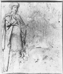 Версо першого ескізу «Цар Камбіс» - Герард Давид
