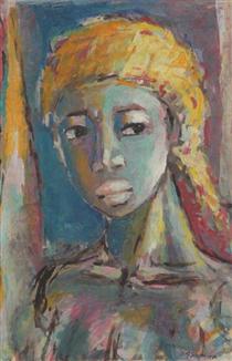 HEAD OF A WOMAN - Gerard Sekoto
