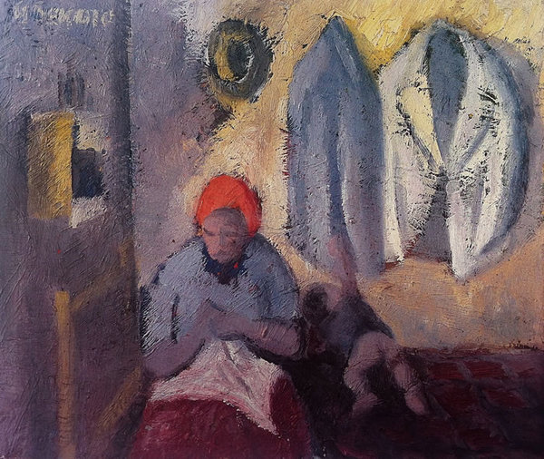 WOMAN WITH BABY, 1946 - Gerard Sekoto
