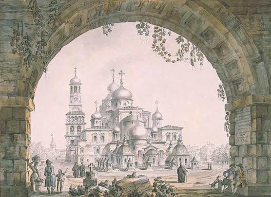 View of the New Jerusalem Monastery near Moscow, 1797 - Giacomo Quarenghi
