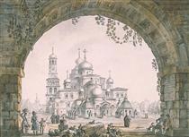 View of the New Jerusalem Monastery near Moscow - Giacomo Quarenghi