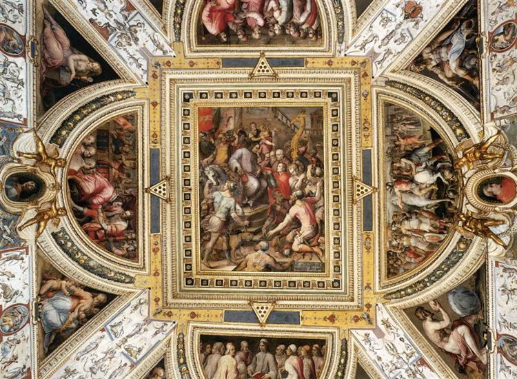 Ceiling decoration Palazzo Vecchio, Florence - Vasari Giorgio - WikiArt.org