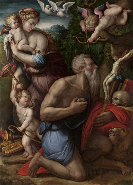 The Temptation of St. Jerome, 1541 - 乔尔乔·瓦萨里