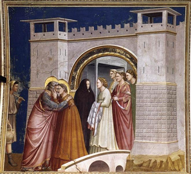 The Meeting at the Golden Gate, 1304 - 1306 - Giotto