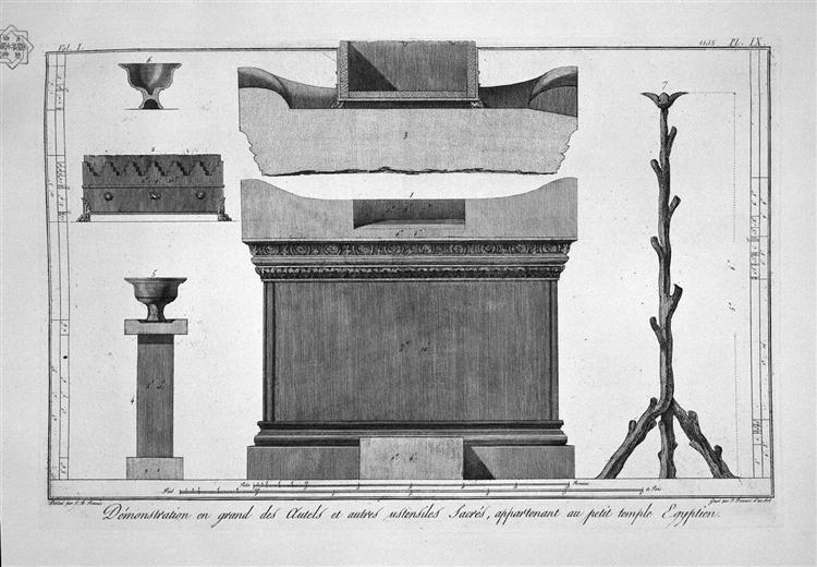 Altar and sacred furnishings of the Egyptian Temple - 皮拉奈奇